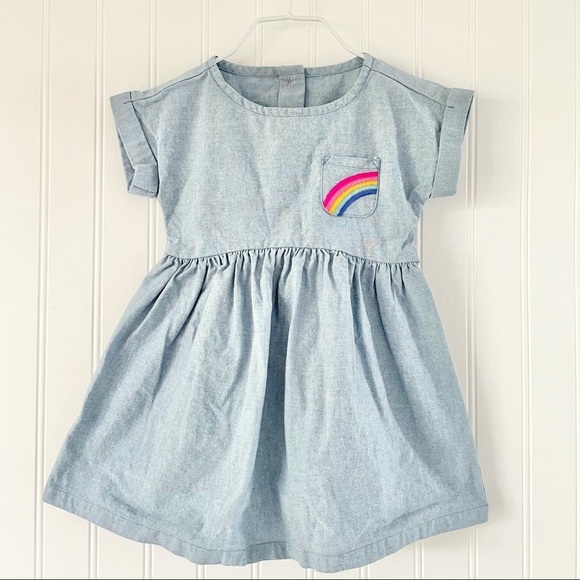 Gymboree Other - Gymboree Baby Girl Denim Dress Rainbow 12-18M